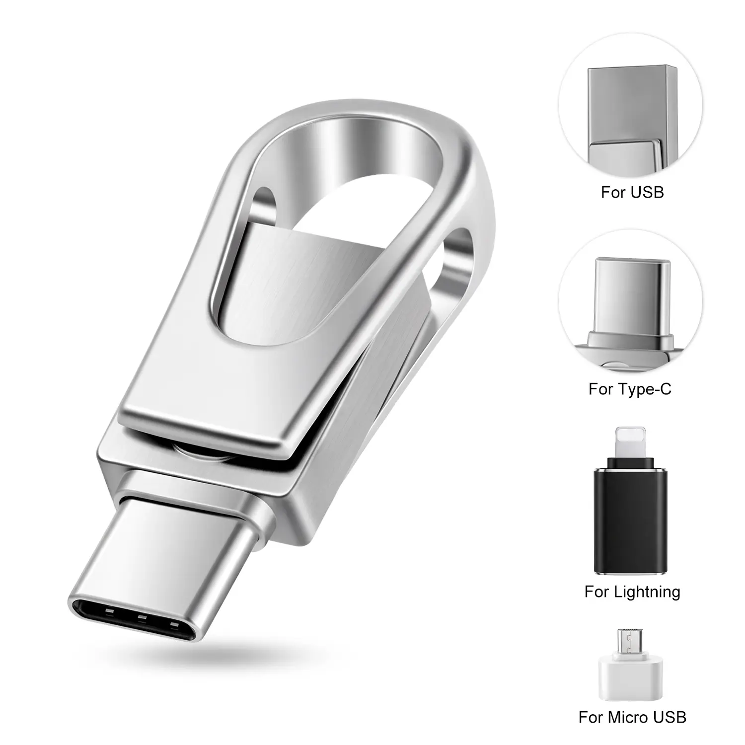 64/128/256GB USB C Flash Drive, 2-in-1 OTG USB 3.0 Thumb Drive, Dual USB Memory Stick Pen Drive for Type-C Android Smartphones Tablets and New MacBook Laptop PC PDA Samsung