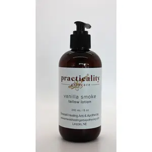 Practiceability Vanilla Smoke Tallow Lotion 240 mL - Radiant Healing & Aromatherapy with Glycerin for Moisture and Body Care