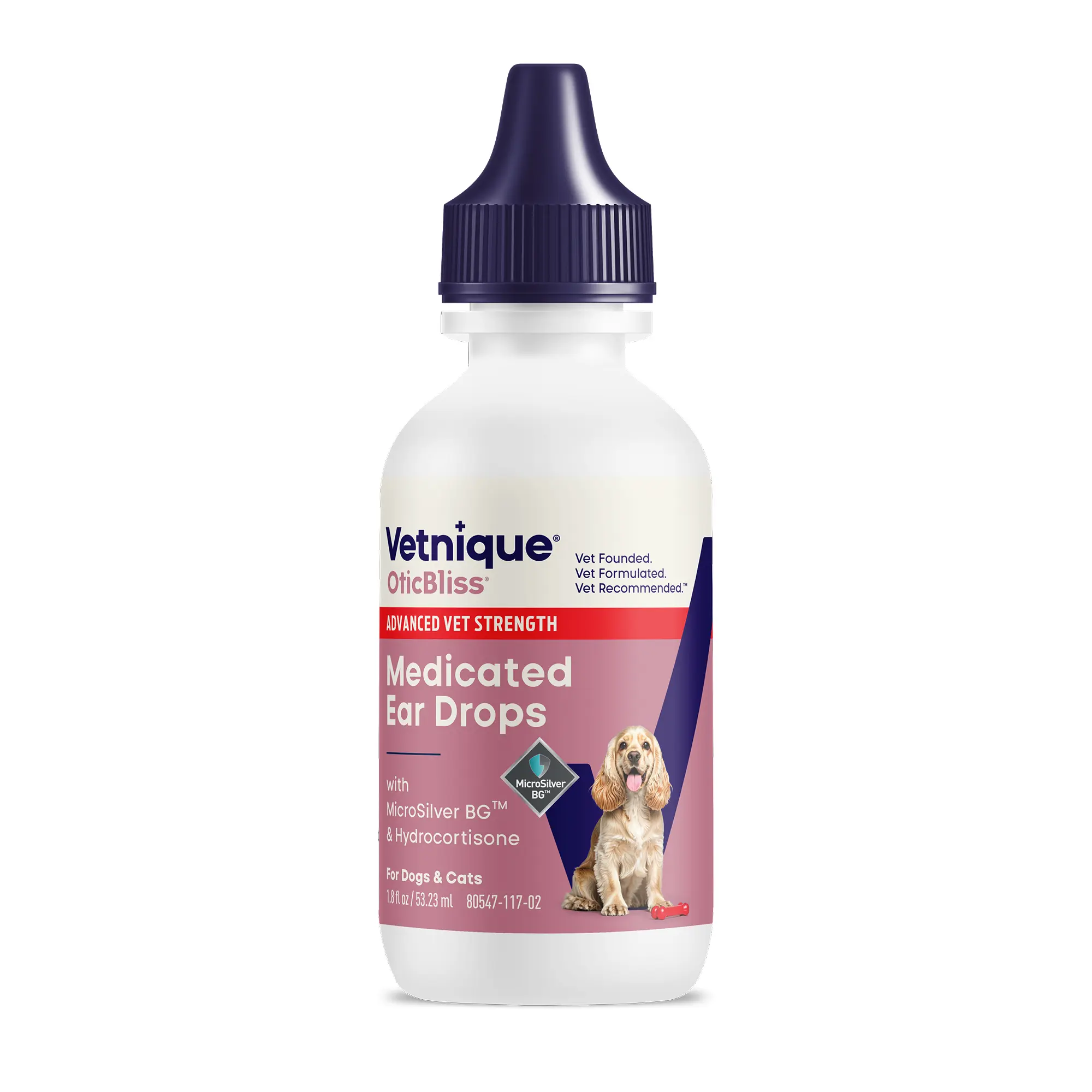 OticBliss® Advanced Vet Strength Medicated Ear Drops with MicroSilver BG ™