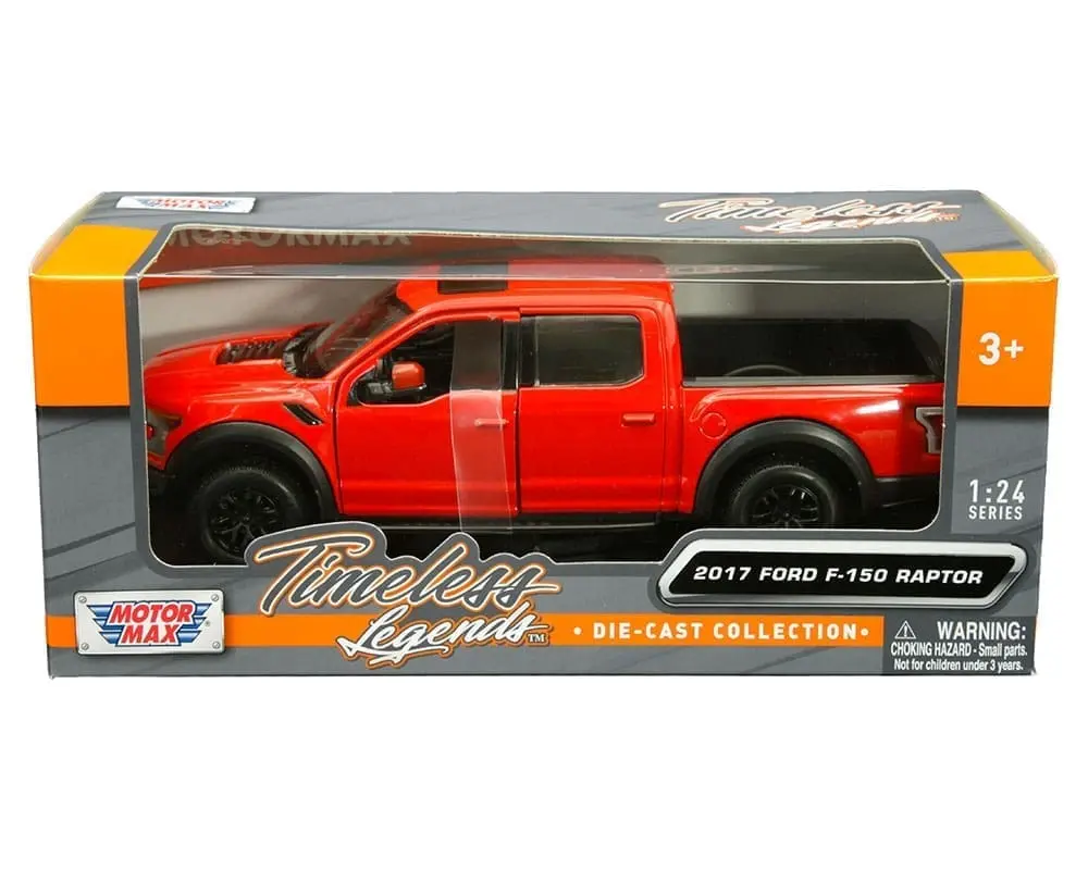 Motor Max 1:27 2017 Ford F-150 Raptor Red Diecast Model Toy Car