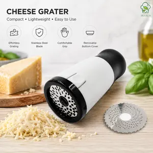 Cheese Grater, Compact & Lightweight Grater Cheese Grater Hand Crank with a Removable Bottom Cover for kitchen