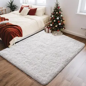 JAKOLIVE White Area Rug Suitable for The Living Room Or Bedroom, Extra Soft Fluffy Plush Area Rug, Perfect for Home Decoration And Providing During Summer with Air Conditioning -Mother's Day Giftl, Best for Christmas