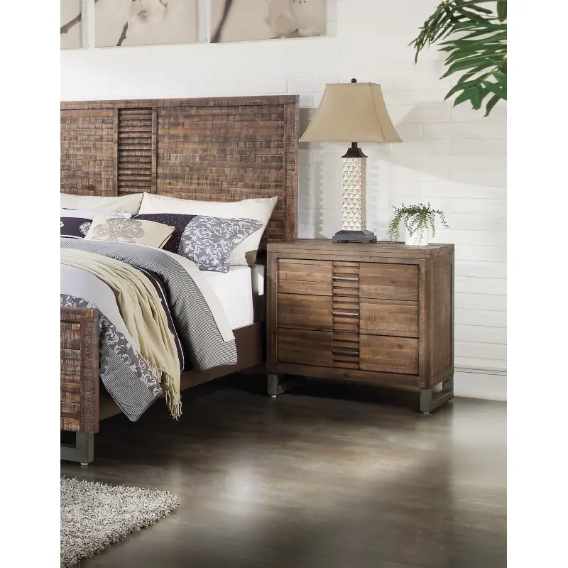 Andria Reclaimed Oak Finish Nightstand