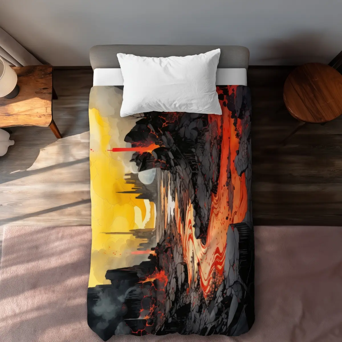 MWW C1DCTSW0QW5J8R Charred White Twin Size Duvet Cover - Elegant Home Decor Accent