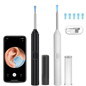 [Healthy Gift Box] Smart Visual Ear Cleaner | 5 Replaceable Silicone Tips | WiFi and Mobile Connectivity | New Unisex Care Tool