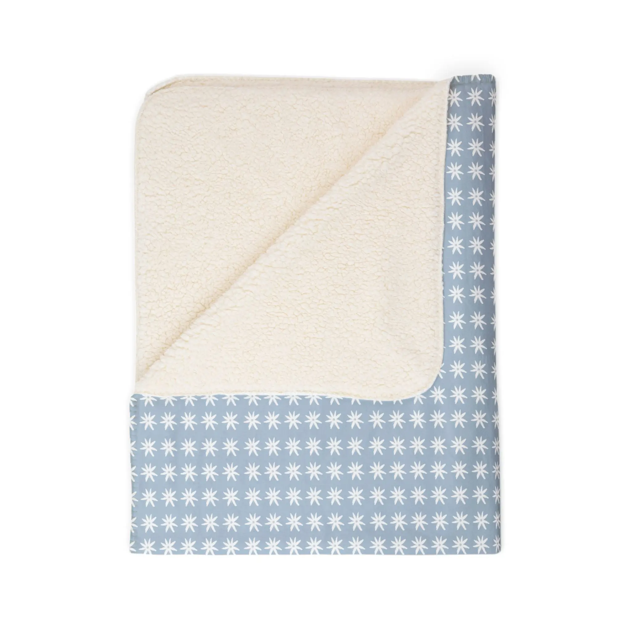 Pattern Palette Mille fleur Fleece Sherpa Throw Blanket