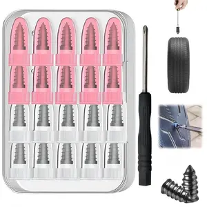 20pcs Tire Plug Screw Kit with Screwdriver| Durable Puncture Repair for Car, SUV, Truck| Road Emergency Flat Tire Fix