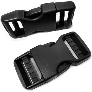 Buckle 1" Wide Inside, Quick Side Release Buckle for 1 inch/25mm Webbing Straps, Heavy Duty Plastic Buckles Dual Adjustable No Sewing Clips for Boat Cover Luggage Strap Pet Collar Backpack Replacement