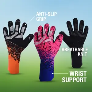 Professional Soccer Goalkeeper Gloves for Adults and Kids Non Slip Breathable Comfortable Falcon Design Match Training Gloves with Strong Grip Palm Protection Enhanced Wrist Support Lightweight Flexible for Youth Boys Girls Professional Football Goalkeepi