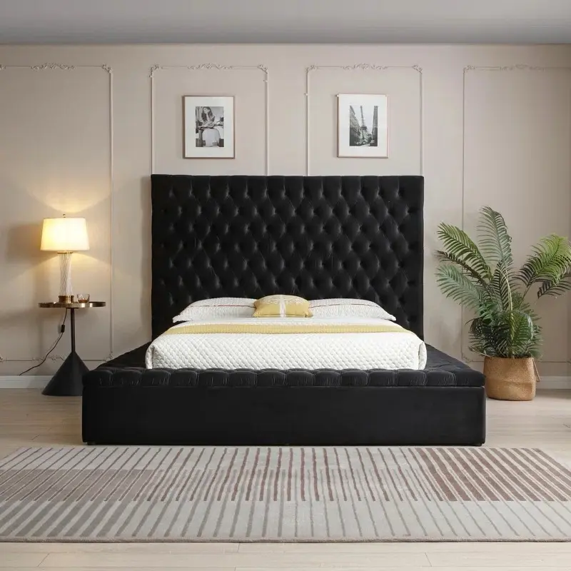 Loft Luxury Bed King Sized Frame in Black