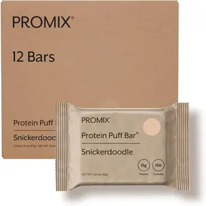 Nutrition Protein Puff Bars Snickerdoodle Marshmallow Crispy Treat Great Tasting Healthy On Go Snack High Protein Low Calorie Free From Gluten, Soy, Corn 12 Bars