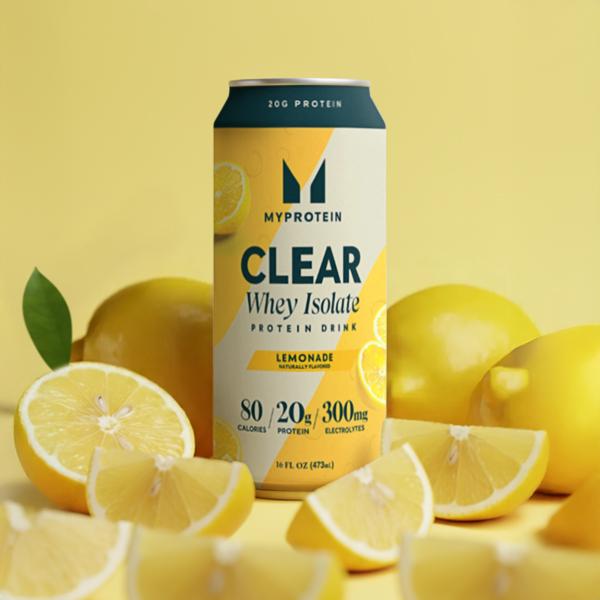 Myprotein Clear Whey Isolate Protein Water | 1 Case (12 Cans) | 20g Protein for 80 calories, 300mg electrolytes, Zero Sugar