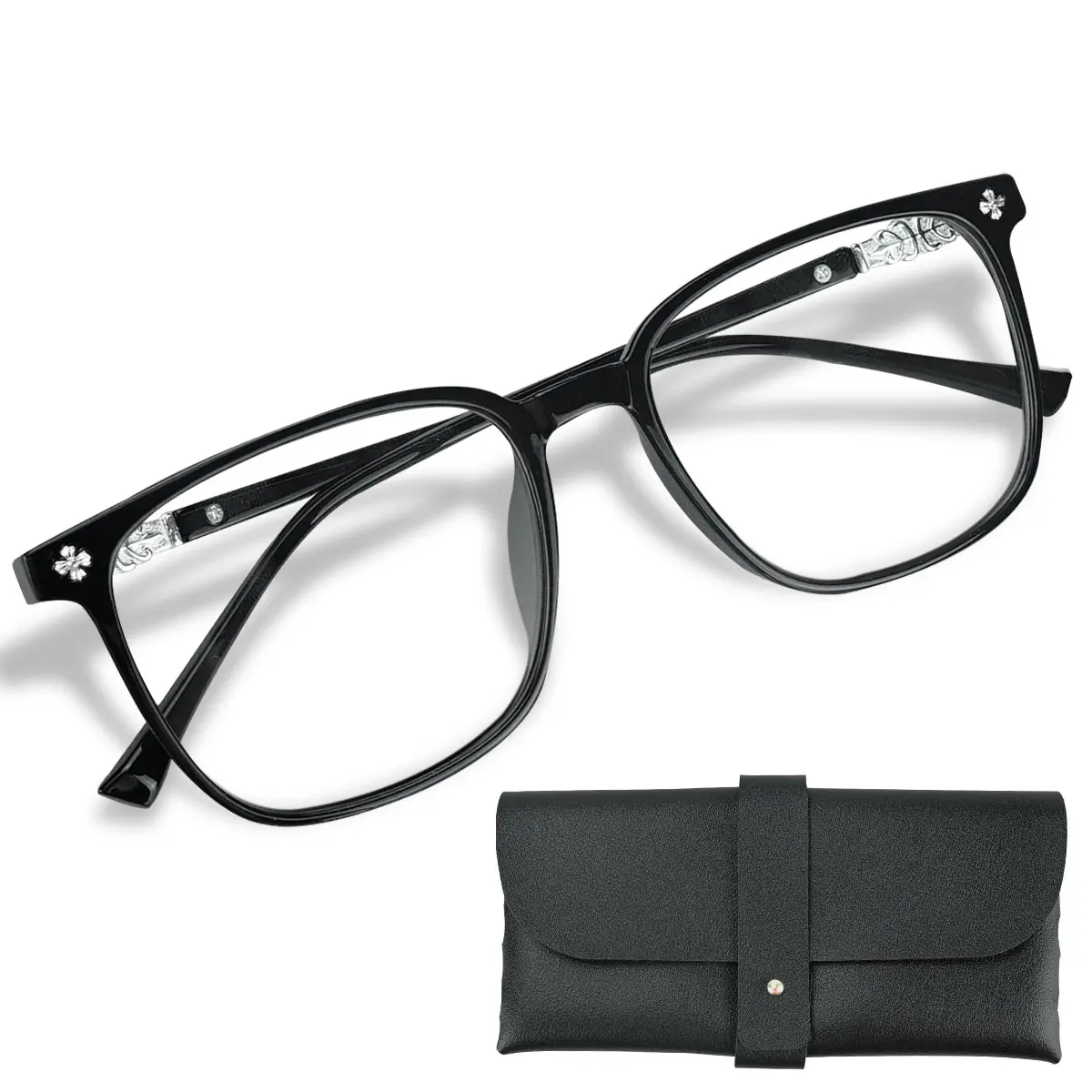 Vintage Tortoiseshell Square Eyeglasses, Stylish Modern Frames for Men & Women, Lightweight Full Rim Design for Outdoor & Daily Wear with Gift Bag, Trendy Casual Eyeglasses, Contemporary