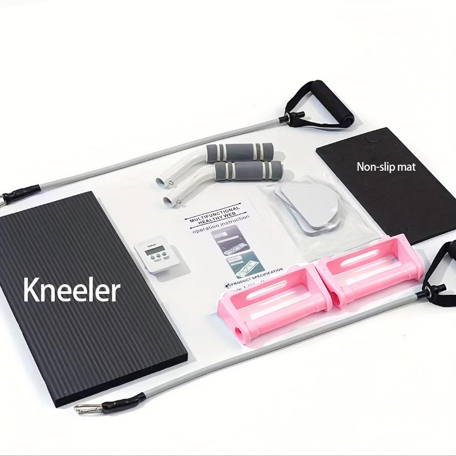 Multi-functional Pilates Board, Ab & Core Strength Training Equipment, Foldable Home Fitness Trainer with 300LBS Capacity for Full Body Workout