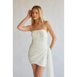 Ariana Strapless Draped Mini Dress