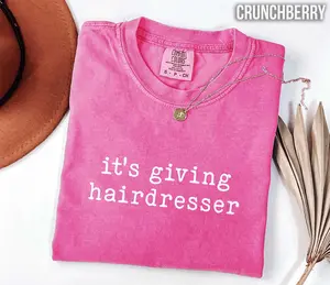 Comfort Colors Hairdresser Shirt, Hairstylist Gifts for Hair Stylist Tee, Cosmetology t-shirt , Salon Owner Shirt Medium Tops