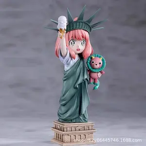 Funny Liberty‑Style Anya Collectible Statue with Ice Cream & Bond