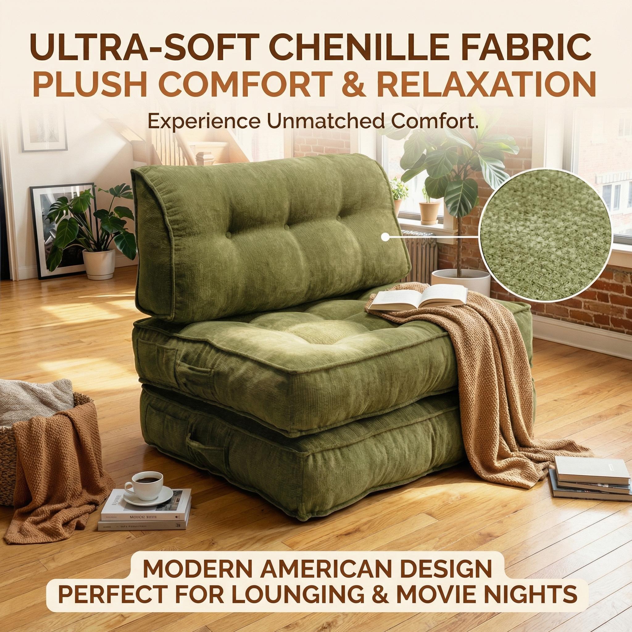 2-in-1 convertible sofa bed, foldable design, modern soft and comfortable corduroy fabric high-density memory sponge filling, small living room, bedroom, and lounge sofa