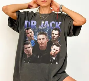 Gildan Dr. Jack Abbott Vintage Graphic T-Shirt, Unisex 90s Retro Short-Sleeve 100% Cotton Tee, Classic Fit Casual Wear, Tshirt