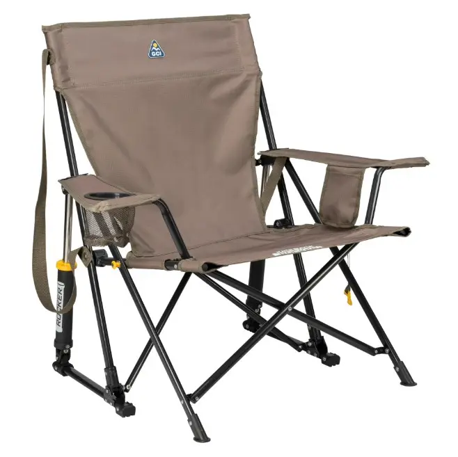 GCI Outdoor Kickback Rocker Low Profile Rocking Camp Chair, Aged Fatigue