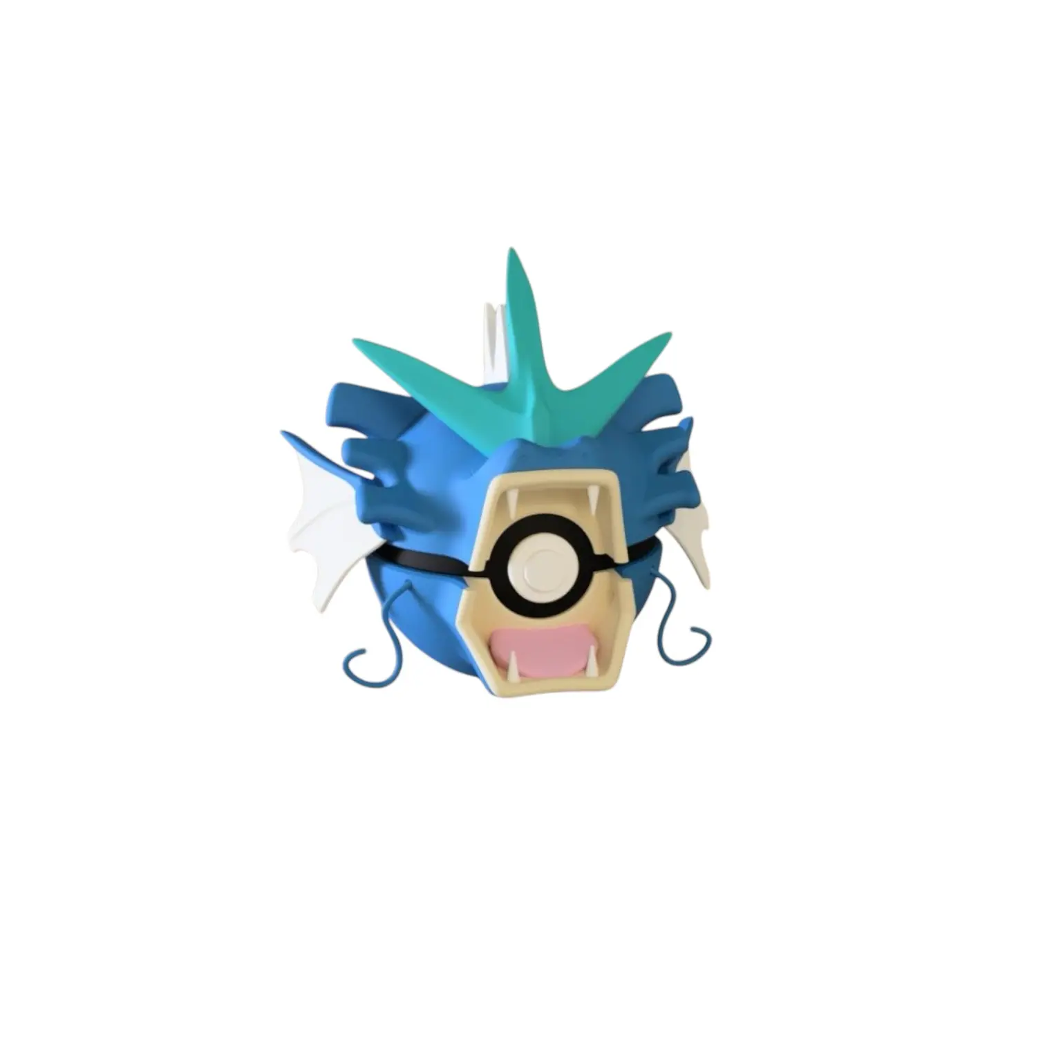 Gyarados-Inspired 3D Printed Poke Ball Collectible Statue - Ultimate Heroes Themed Home Decor for Home Supplies Display
