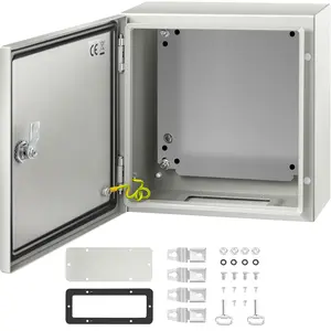 VEVOR NEMA Steel Enclosure, TikTokShopBlackFriday, 12 x 12 x 6'', IP66 Waterproof & Dustproof, Outdoor/Indoor Electrical Junction Box with Mounting Plate