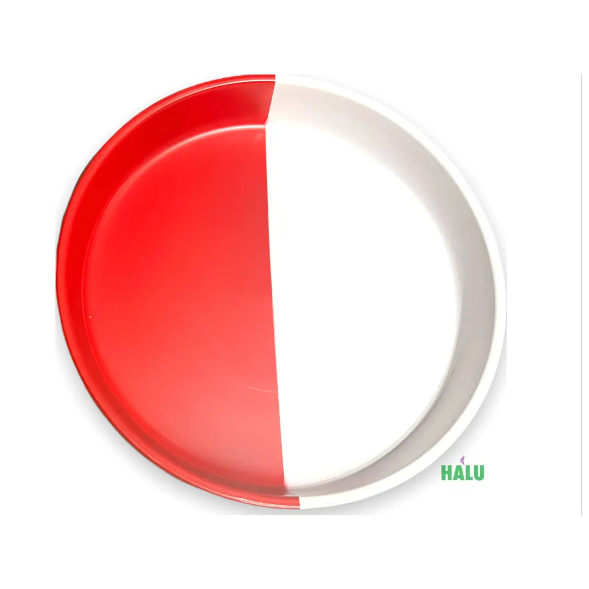 13" Plato Orisha Oko/ Red and White Oko Orisha Plate