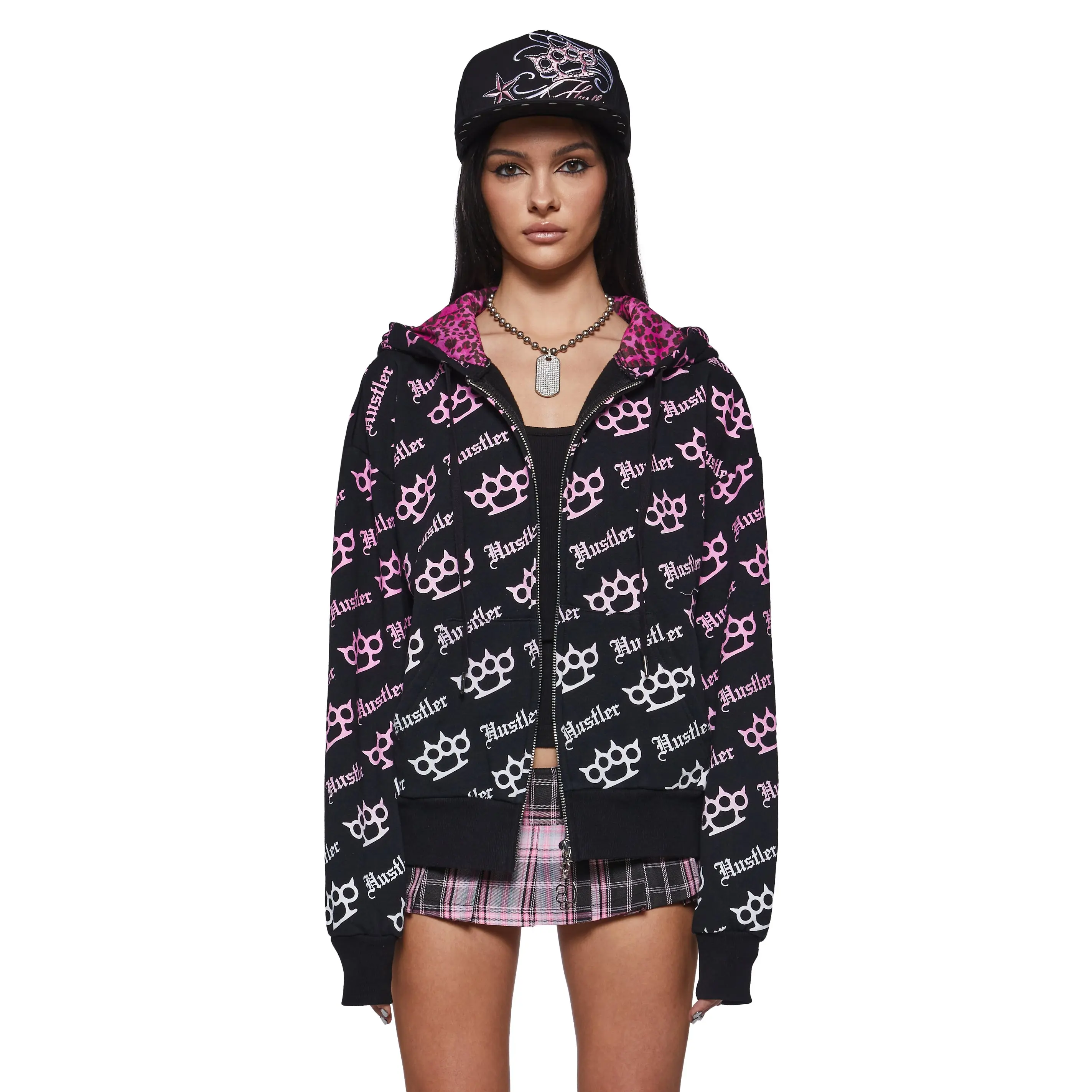 Oversized Claw Knuckle Logo Hoodie