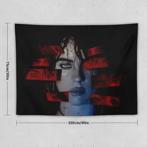 Music album poster tapestry billie flag for living room bedroom wall hanging for friends pink gift 40in*60in Tapestry Decor Decoration Print Cloth