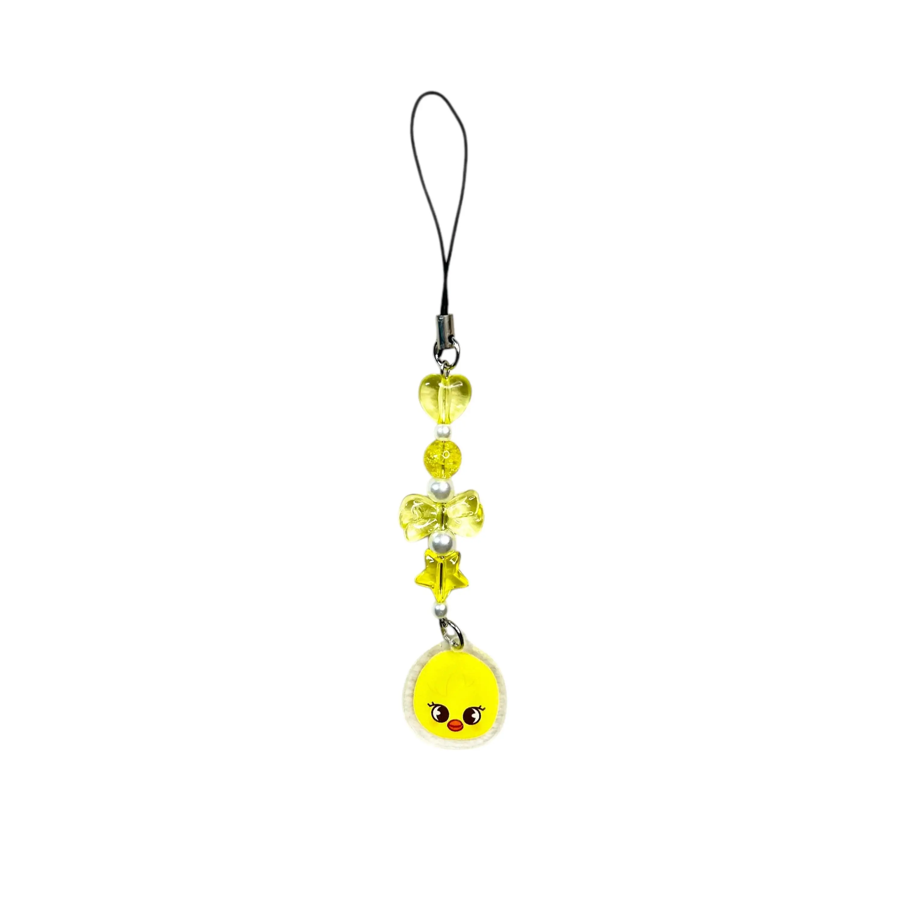 Yellow Phone Strap Yellow Keychain Yellow Phone Strap Yellow Keychain