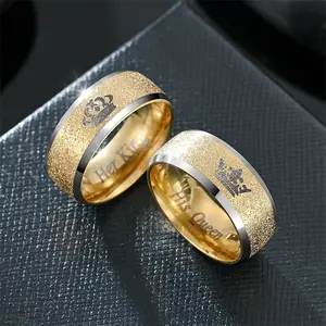 Stylish and exquisite stainless steel couple ring