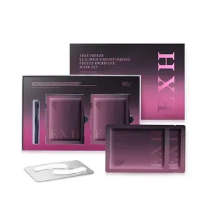 EXH Lyophilized Eye Masks for Dark Circles, Puffy Eyes and Wrinkles - Hydrates Deeply with Hyaluronic Acid, Reduces Under-Eye Bags, Smooths Fine Lines, Brightens Dark Circles, Cools and Refreshes Tired Eyes
