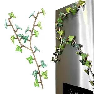 Ivy Fridge Magnet with Articulating Stems 3D Printed Ivy Leaf Plants Refrigerator Magnet Fridge Locker Decoration Does not apply