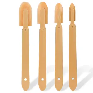 Silicone Caulking Tool, 4 Sizes Caulk Remover Tool Sealant Finishing Tool Set Caulk Applicator Spreader Reusable Rubber Spatulas with ABS Handle Grip for Kitchen Bathroom Floor Sink Joint Skirting