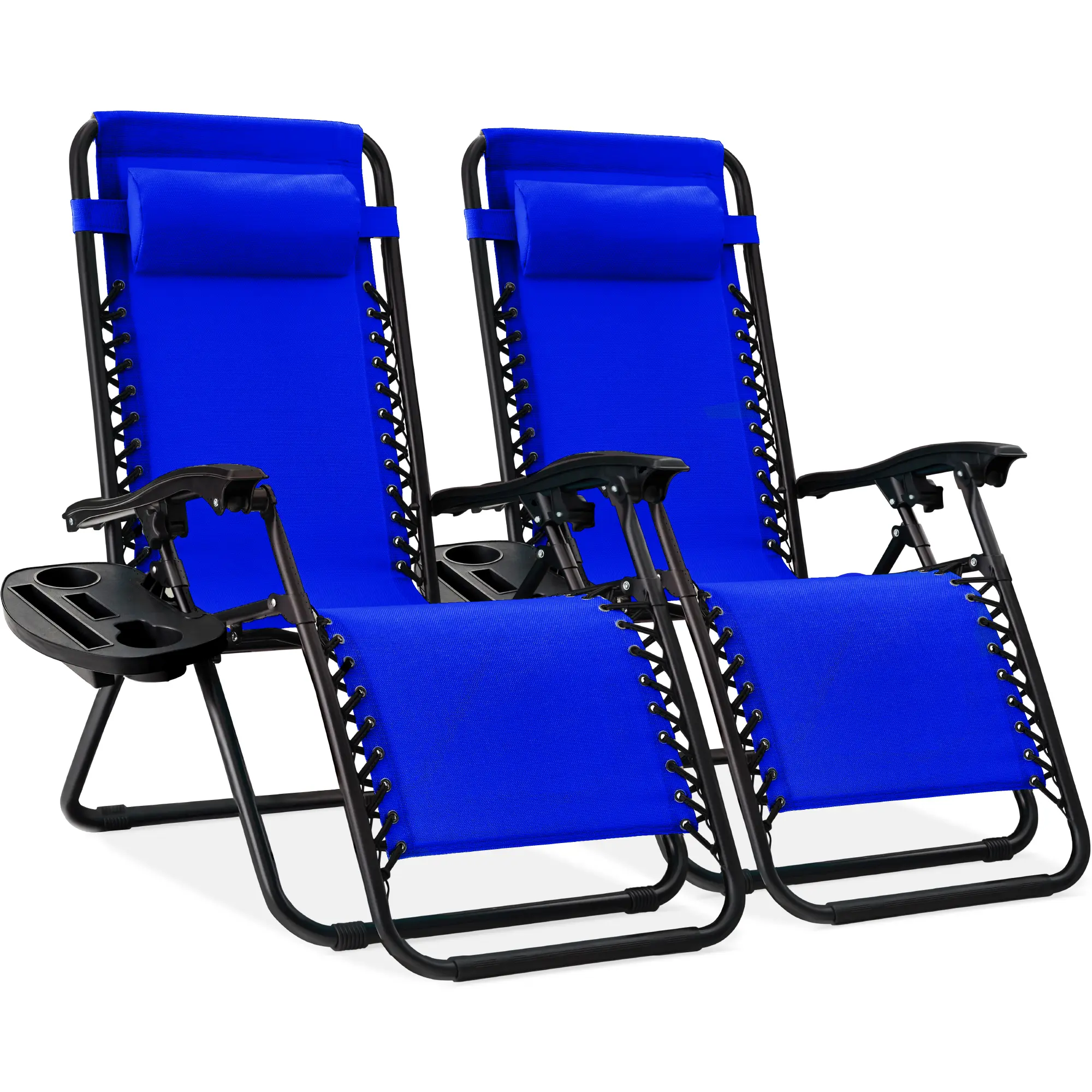 Best Choice Products Set of 2 Zero Gravity Lounge Chair Recliners for Patio, Pool w/ Cup Holder Tray Best Choice Products Set of 2 Zero Gravity Lounge Chair Recliners for Patio, Pool w/ Cup Holder Tray