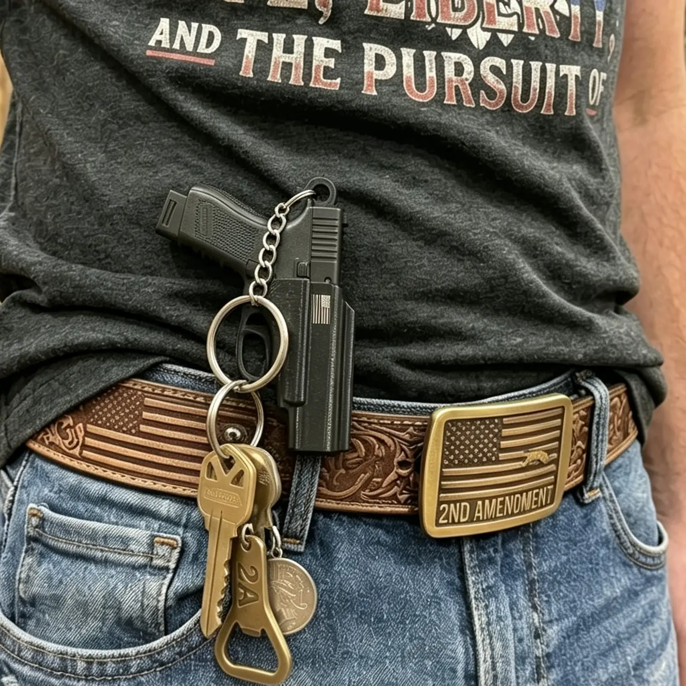 Quick Release Belt Clip Keychain for Men, EDC Tool Style Portable Pocket Key Holder, Multifunctional Heavy Duty Key Ring, Unique Birthday Father’s Day Gift for Dad, Boyfriend, Son & Coworkers