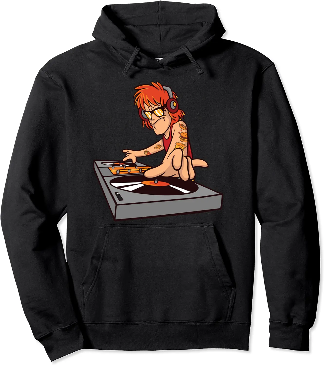 DJ Turntable Bass Music Deejay Rock Headphone Party Sound Pullover Hoodie - Winniekemo Shop 40B09HNQ5NQ2