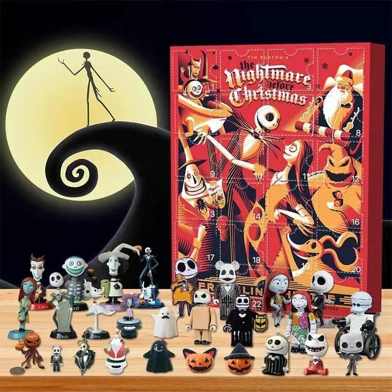 Halloween Advent Calendar 2024 - Contains 24 Gifts, 2024 Halloween Horror Movie Figures Advent Calendar, Halloween Countdown Calendar, Halloween Doll Collectible Figures Gift for Kids