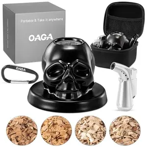 Whiskey Smoker Kit with Torch - Portable Bag, 4 Wood Chips, Cocktail Smoker Infuser Kit, Old Fashioned Drink Smoker Kit, Birthday Bourbon Whiskey Gifts for Men, Dad, Husband (NO Butane)
