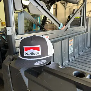 Marlboro Black/White Hat with Sleek Design, Adjustable Fit, and Marlboro Logo, Ideal for Casual Outings and Everyday Wear