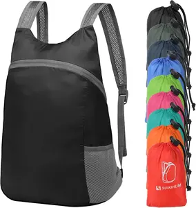 20L Ultra Hiking-Daypack Lightweight Foldable Travel Packable Backpack for Camping Cycling Outdoor,blackGift.