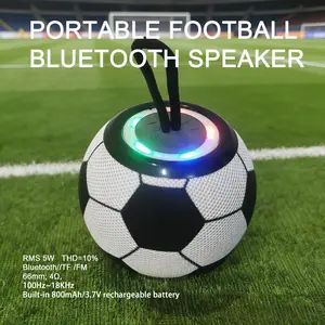 Portable Football Bluetooth-compatible Speaker Wireless Connection Phone Computer Player Compatible TF Card Fm Radio High Quality Sound，Would football fan Cup gifts, Multifunctional Portable Speaker
