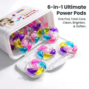 SCENT EXPERIENCE, 6-IN-1 LAUNDRY PODS, Scented Detergent Balls, Concentrated Heavy-Duty Capsules, Deep Cleaning Power, Long-Lasting Signature Fragrance, Odor Neutralizer, Stain Remover, Fabric Softener, Kills Germs, Perfect for Family, Travel & Laundry