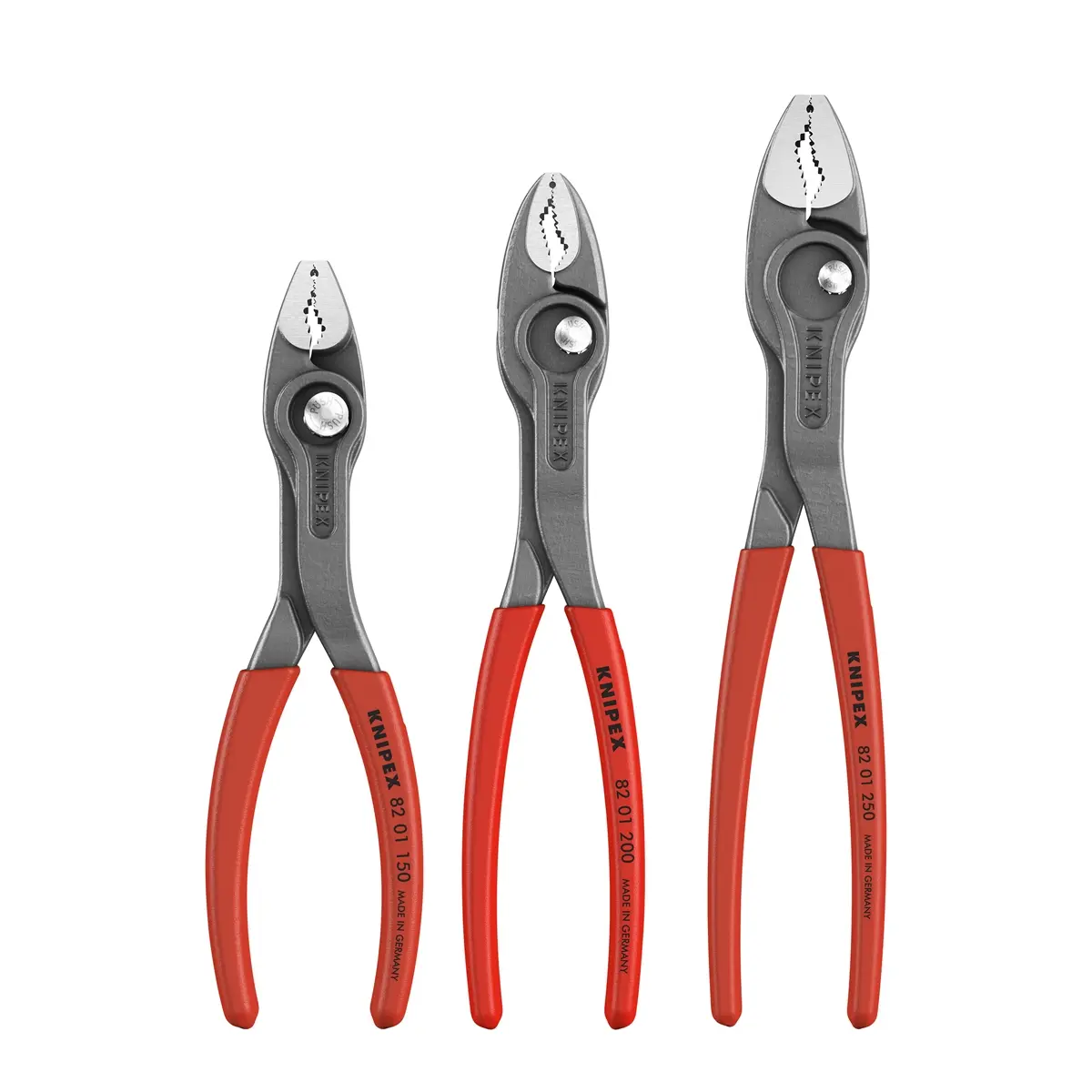 Knipex 3-Piece Twin Grip Plastic-Dipped Pliers Set, Chrome Vanadium Construction, Rubber Coated Handles, Chrome Vanadium Plier Sets, Rubber Coated Plier Sets