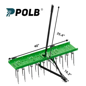 40" Tow-Behind Lawn Dethatcher – Heavy-Duty Grass Rake for Tractors & Mowers | Removes Thatch, Leaves & Pine Needles