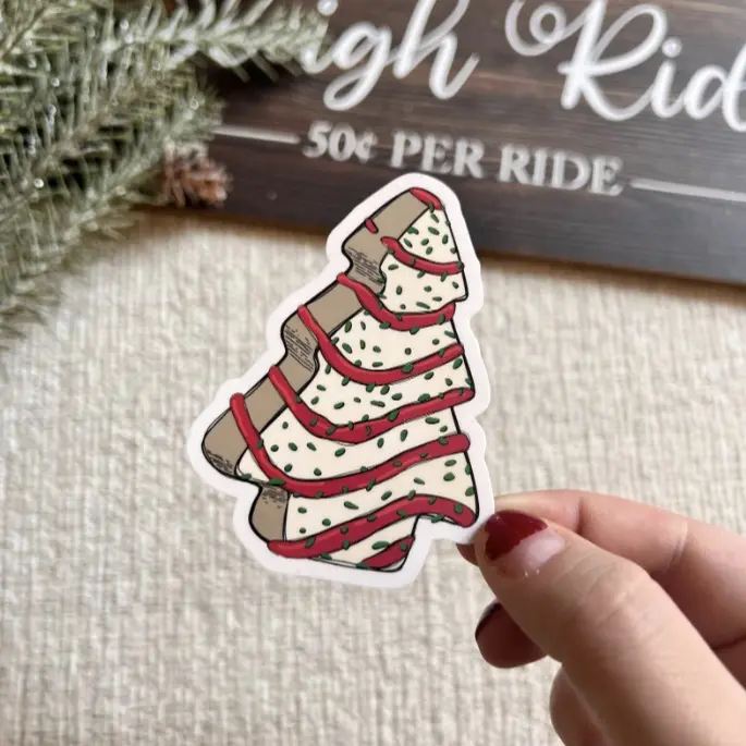 Tree Shape Festive Stickers - Easy Install, No Extra Tools Needed for Cake Decoration, DIY Scrapbooking to Enhance Your Cake