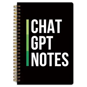 One-piece ChatGPT-themed notebook - a gift suitable for AI enthusiasts. Compact and portable, with spiral binding and horizontal ruled inner pages. Suitable for productivity tracking, programming notes, and chatbot office records.