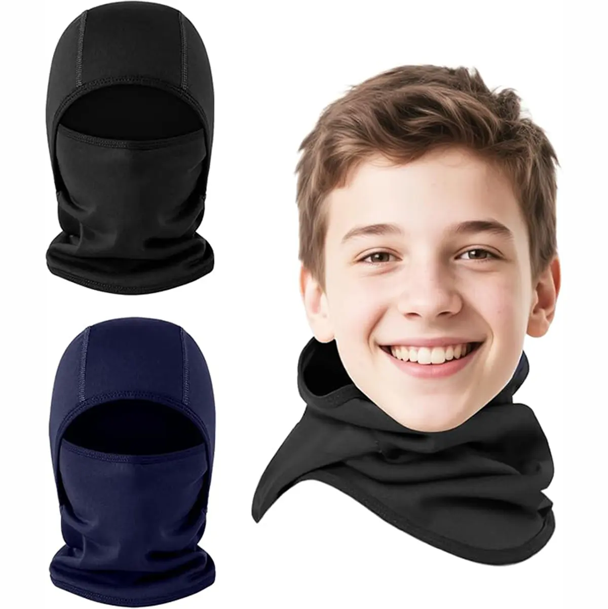Aegend Youths Balaclava Ski Face Mask Full Coverage Age 12-19, Windproof, Anti-Static Neck Warmer with Adjustable Fit for Winter Cold Weather, Ideal for Hiking, Skiing, Machine Washable Outdoor Sports Use