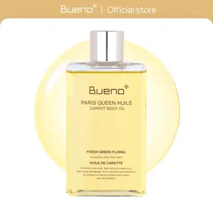 Bueno+ Paris Queen Huile Carrot Body Oil | Hydrates & Protects Skin with Carrot Extract, Beta-Carotene | Protective Nutrition Supply Moisturizing Elasticity Dry Moisture | 6.7 Fl Oz