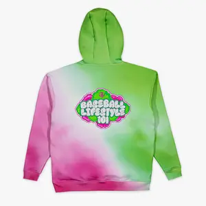 Baseball Lifestyle 101 Cotton Candy Hoodie – Sour Apple Drip Energy, Youth & Adult Sizes